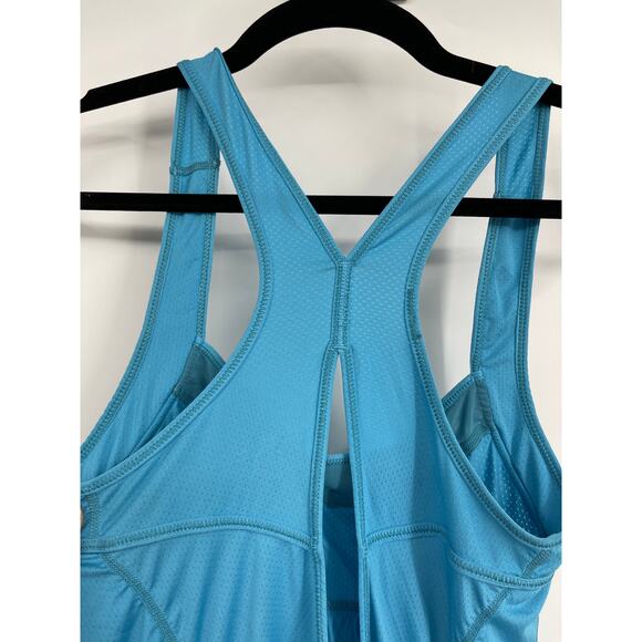 Zella Womens Blue Racerback Tank Top Sleeveless Tunic Shirt Drop Waist Size XS - Picture 5 of 12
